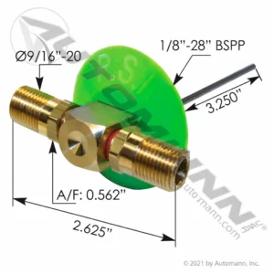 Automann brass fitting valve assembly for heavy duty truck system applications